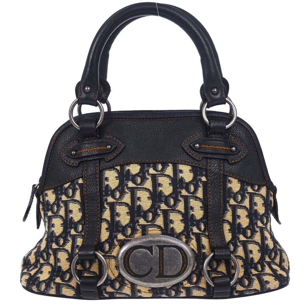 Christian Dior Vintage CD Satchel Diorissimo Canvas